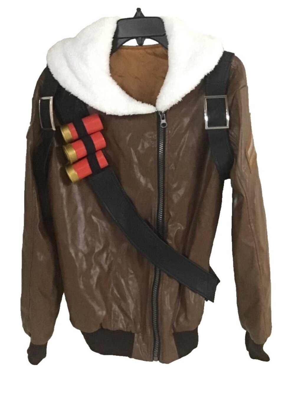 Spirit Fortnite Faux Leather Costume Jacket with Toy Bullets Youth Size XL